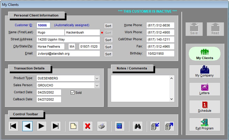 InTouch Contact Manager